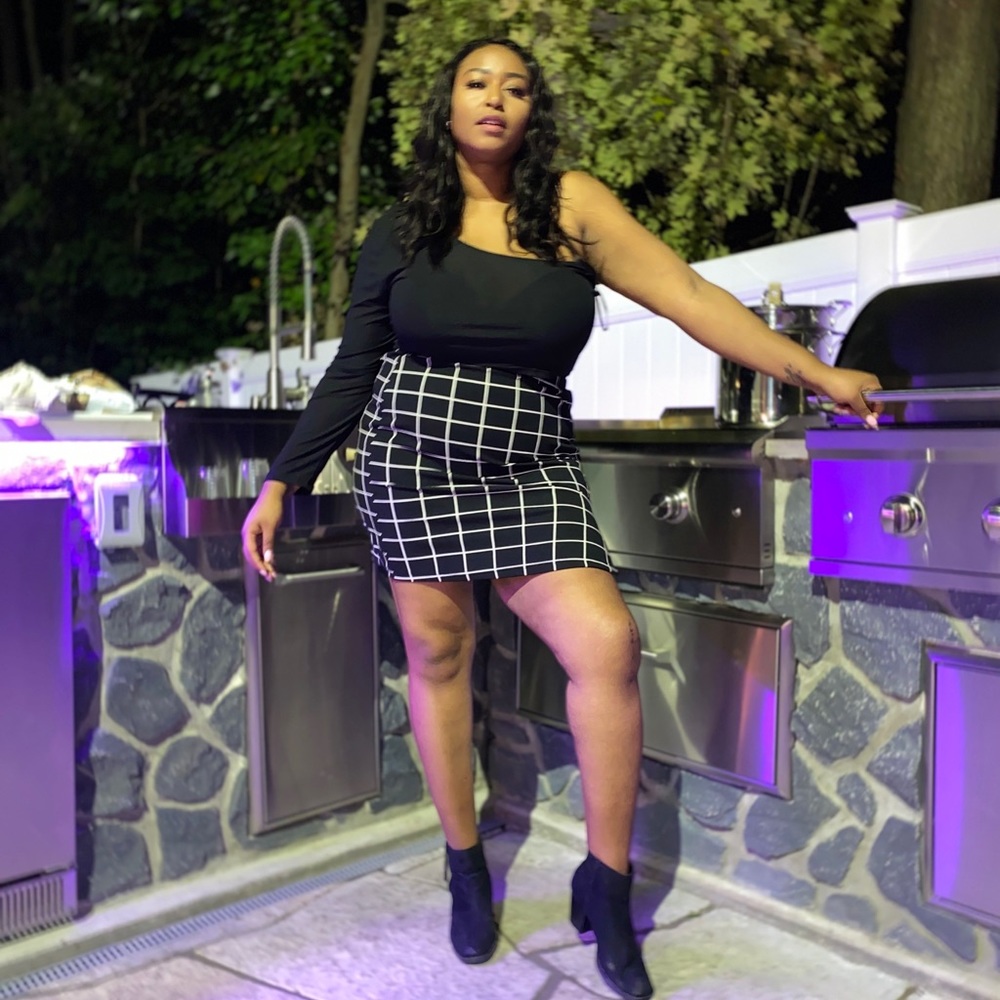 Solid Top & Skirt Set